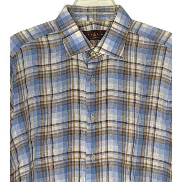 Robert Talbott Mens Linen Shirt Size 